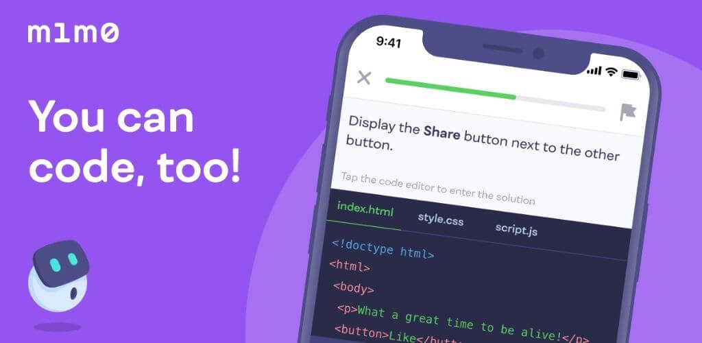 Mimo: Learn coding in HTML, JavaScript, Python	